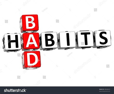 bad habits crossword|More.